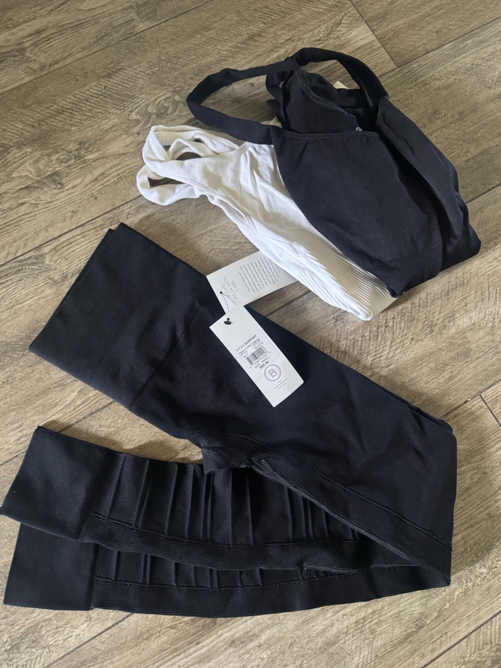 Blanqi bundle small hipster cuffed leggings NWT & 2 postpartum support tanks UGC